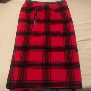 Talbots Plaid Wool Skirt Plus Size